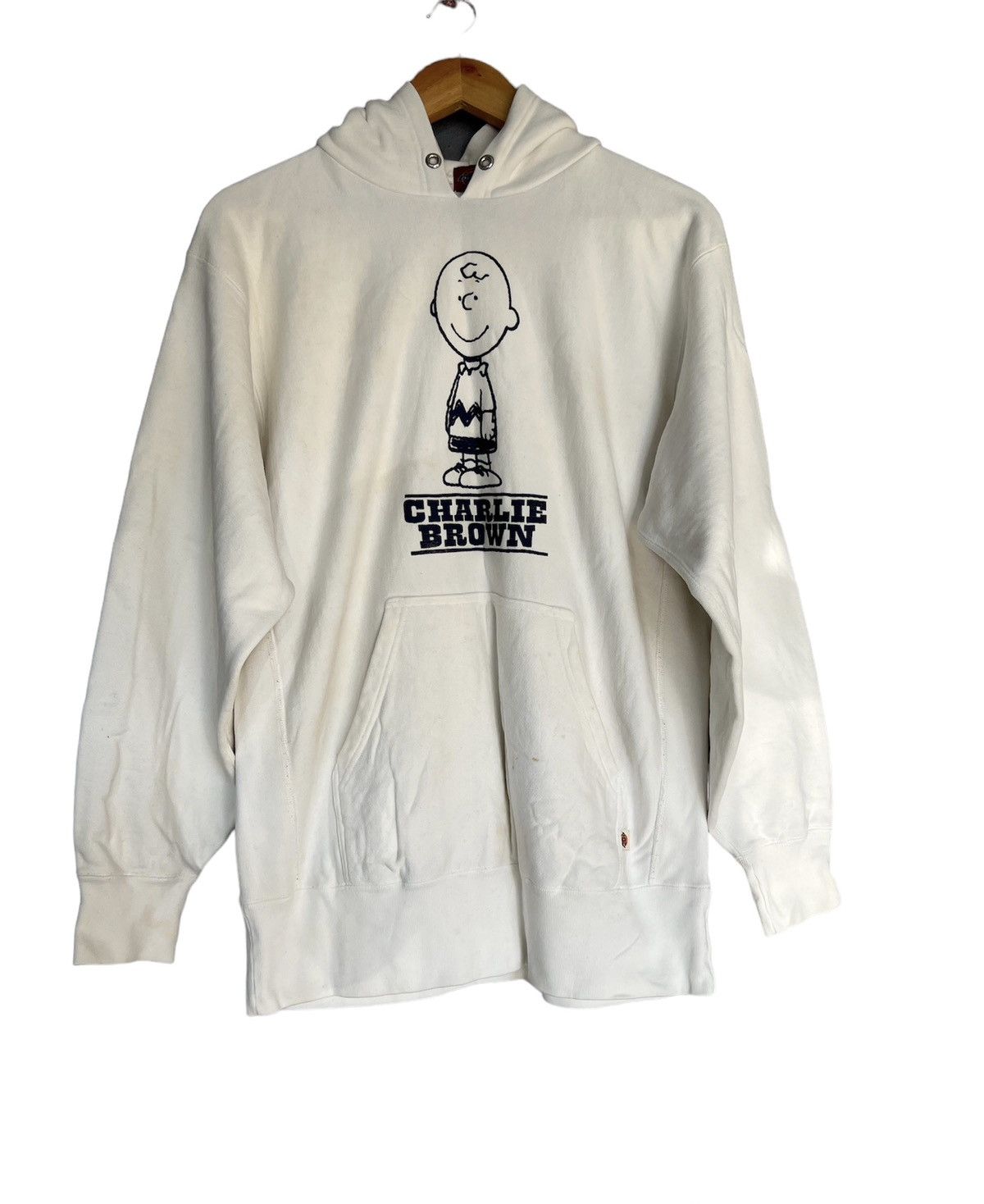 image of Dickies x Peanuts “Charlie Brown” Hoodie in White, Men's (Size Large)