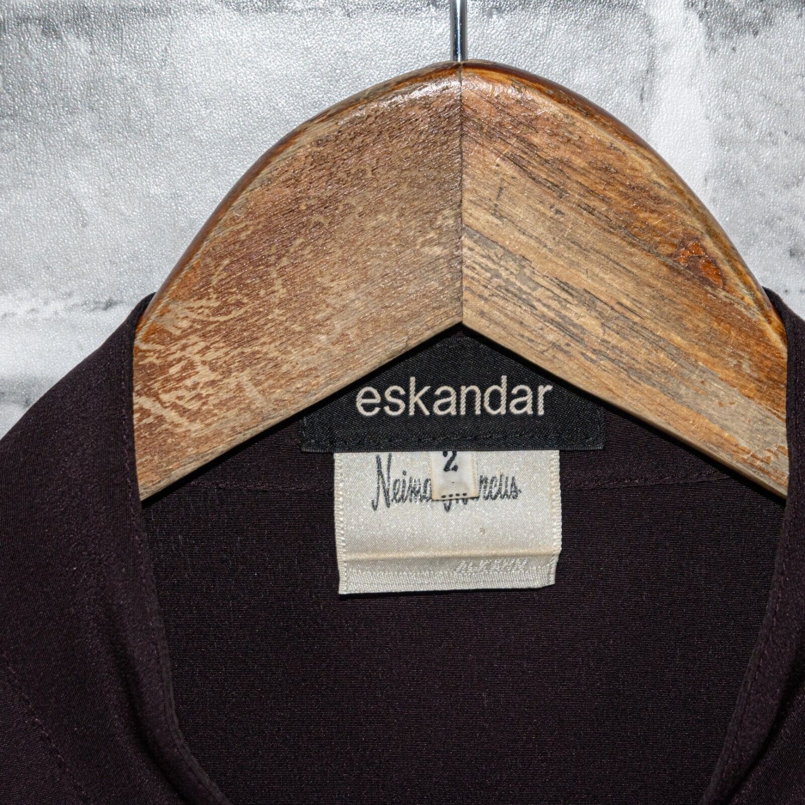 eskandar Eskandar Sz 2 100% Silk Purple Eggplant Boxy Oversize Blouse Size ONE SIZE - 4 Thumbnail