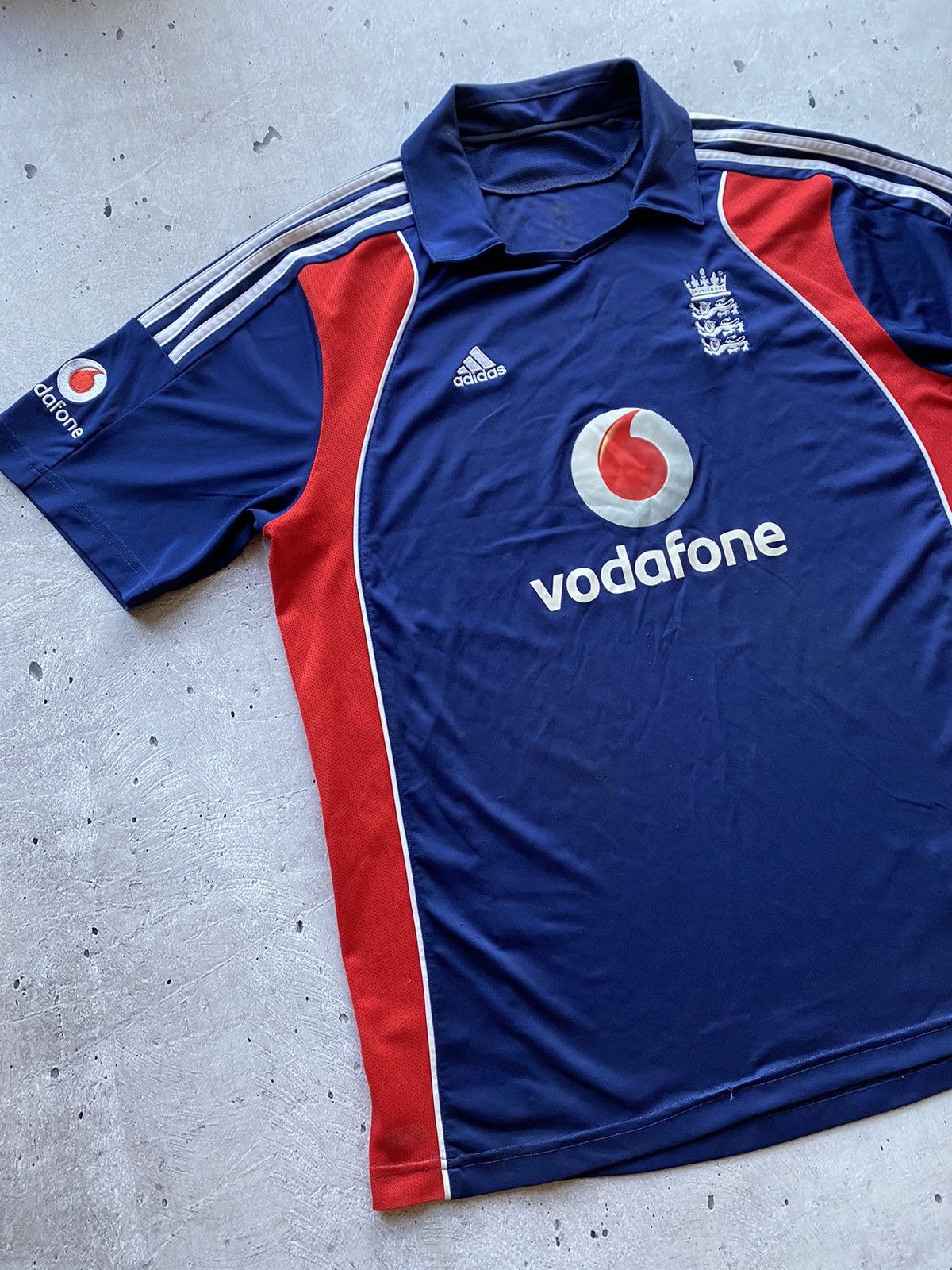 Adidas Vintage 2008 Adidas Cricket England big logo jersey Vodafone Size US XL / EU 56 / 4 - 1 Thumbnail