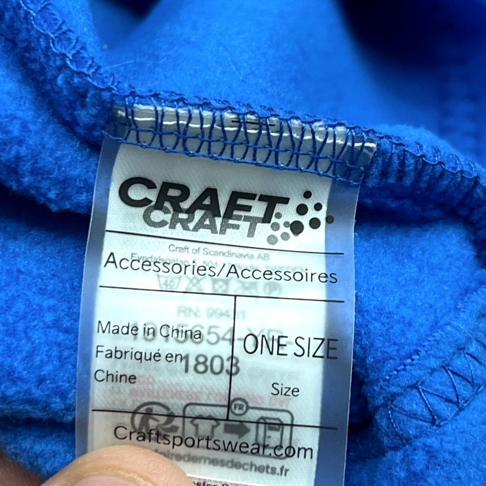 Vintage CRAFT Sparebank Neck Warmer Tube Scarf Outdoor Gaiter Ski Cross Country One Size Blue Solid Size ONE SIZE - 6 Thumbnail
