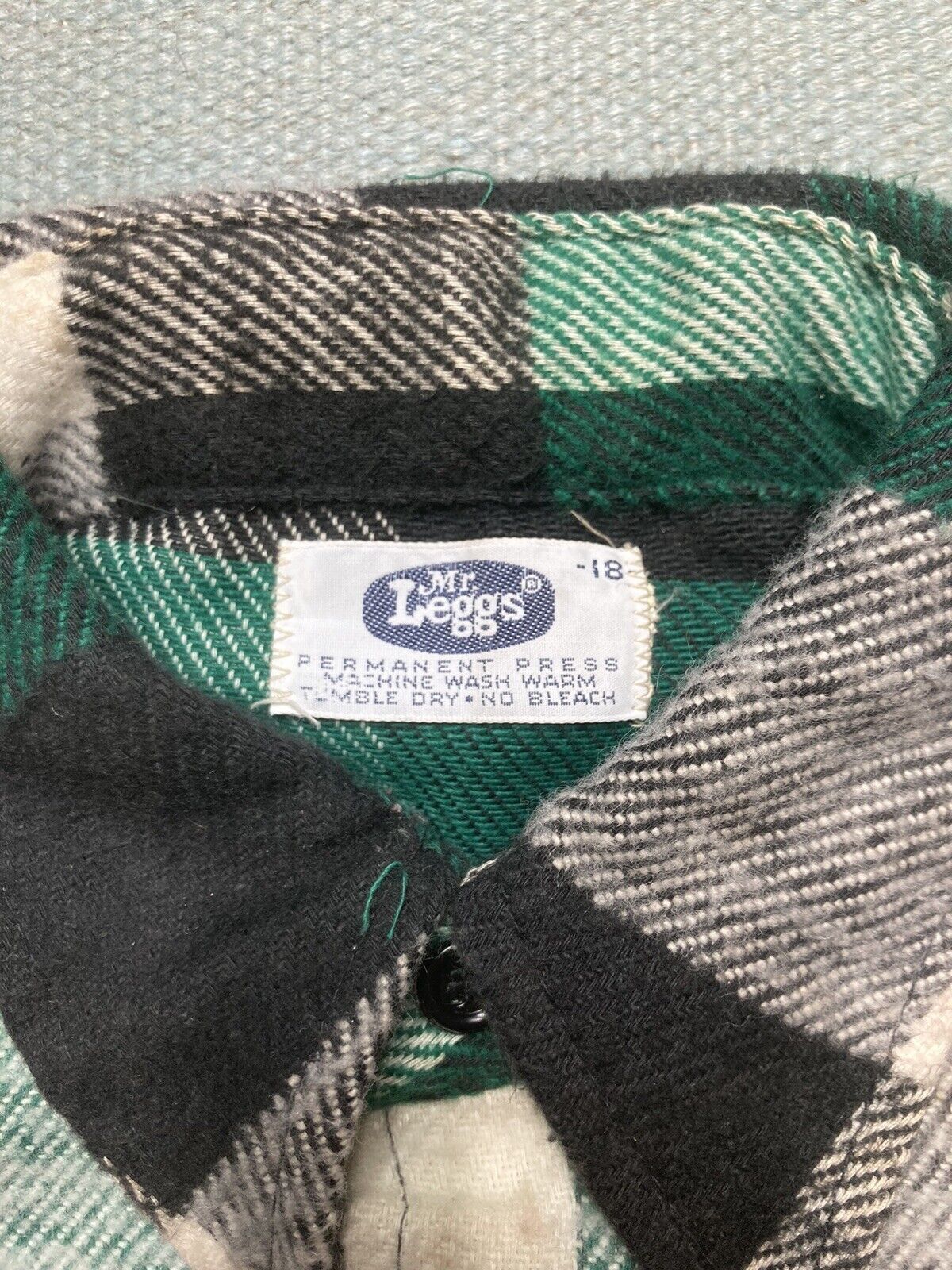Vintage 70s flannel shirt Mr Leggs woven cotton plaid boy 18 adult S Size US S / EU 44-46 / 1 - 3 Thumbnail