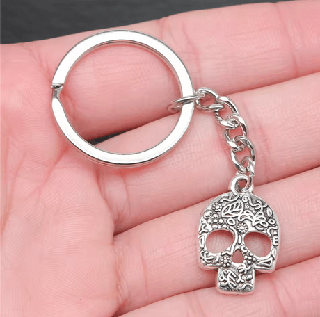 Jewelry Keychain Vintage Handmade Antique Skull Pendant Keyring Size ONE SIZE - 3 Thumbnail