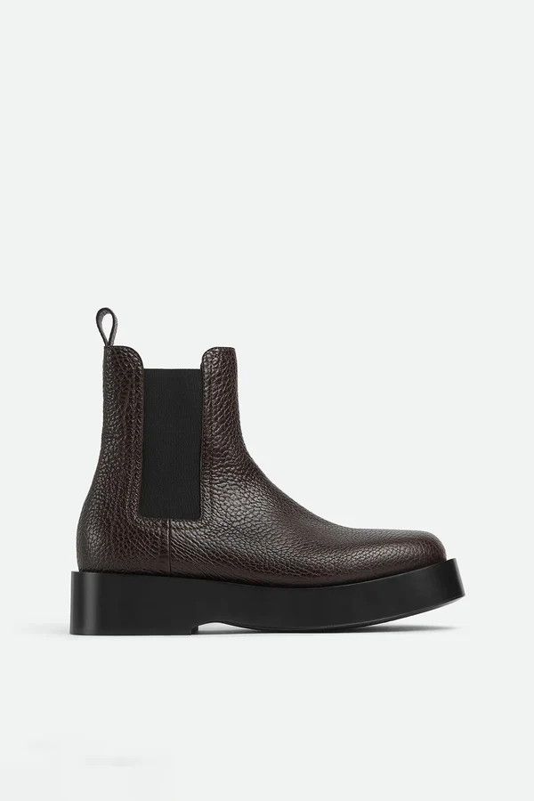 Bottega Veneta o1s1rm0426 Leather Ankle Boots in Brown Size US 9 / EU 42 - 1 Thumbnail