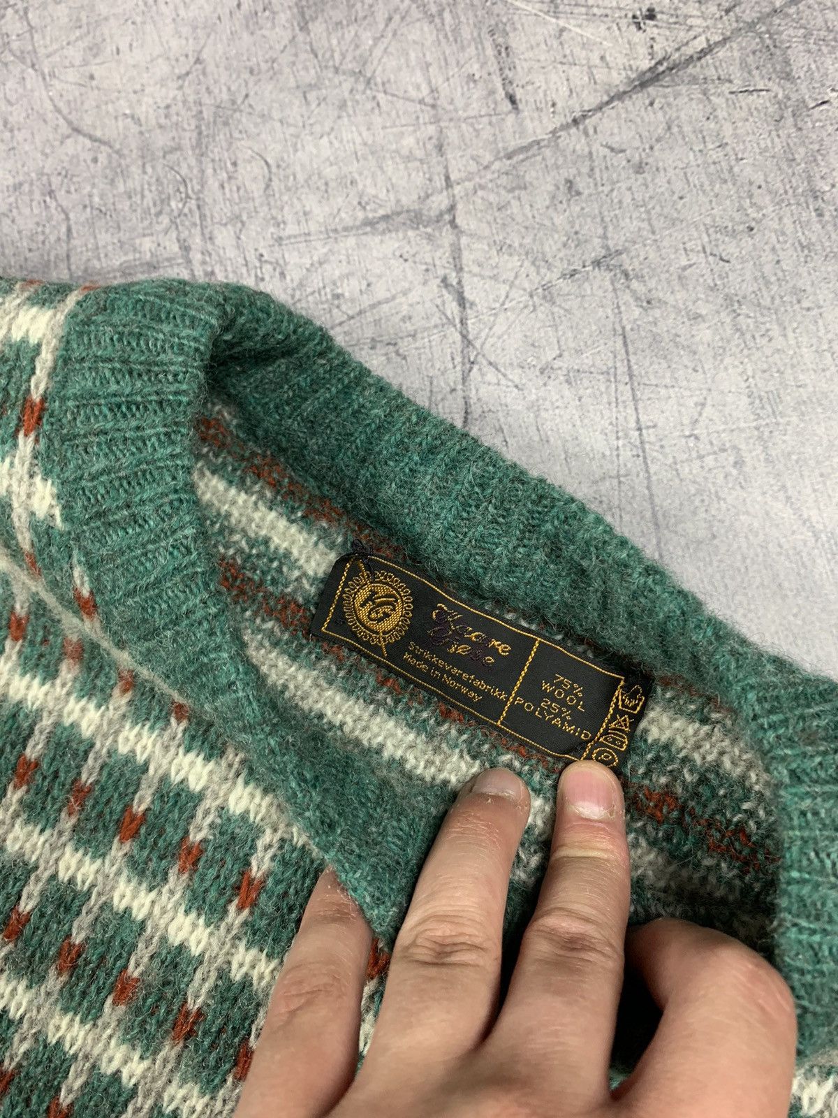 Vintage Vintage Rare Made In Norway Knitted Sweater Wool 90s Size US L / EU 52-54 / 3 - 5 Thumbnail