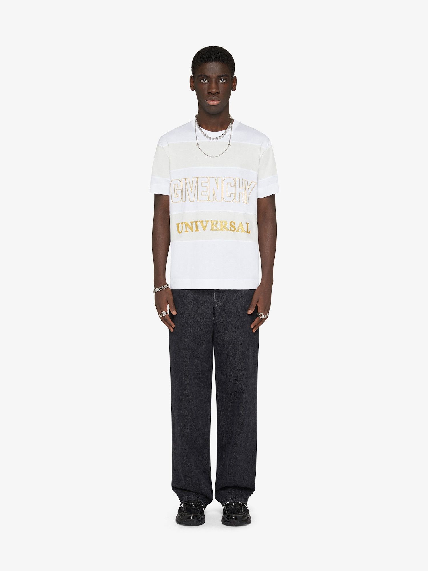 Givenchy o1mle0125 Classic Fit T-Shirt in White & Ecru Size US S / EU 44-46 / 1 - 4 Thumbnail