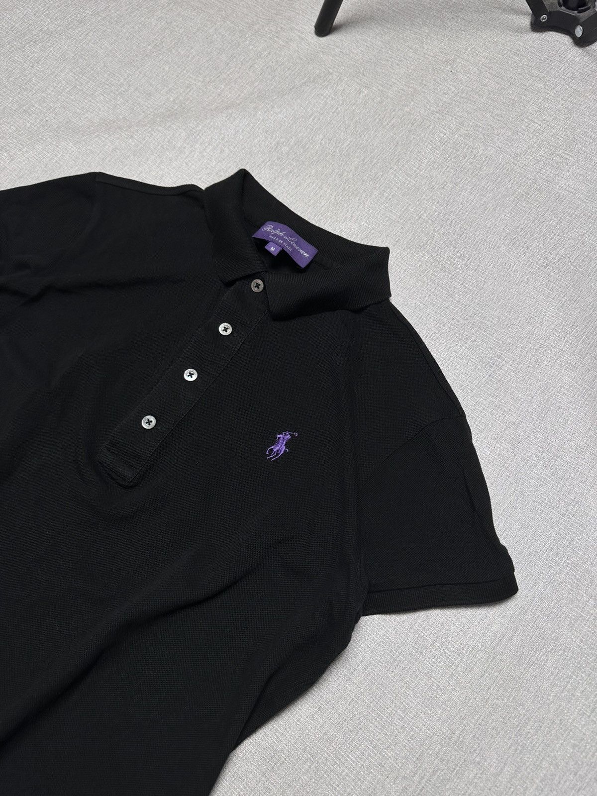 Luxury × Ralph Lauren × Ralph Lauren Purple Label Ralph Lauren Purple Label Cropped Polo Purple Pony Logo Size M / US 6-8 / IT 42-44 - 2 Thumbnail