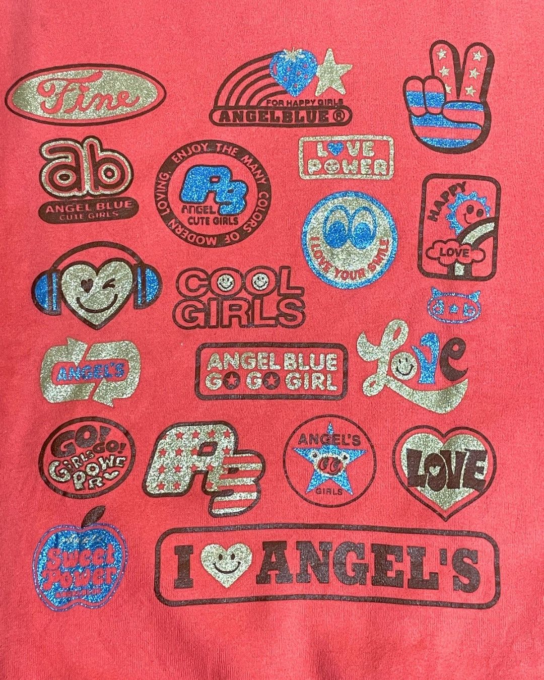 Angel Blue Angel Blue Y2K Multi Patch Graphic Sweater – Red Size M / US 6-8 / IT 42-44 - 5 Thumbnail