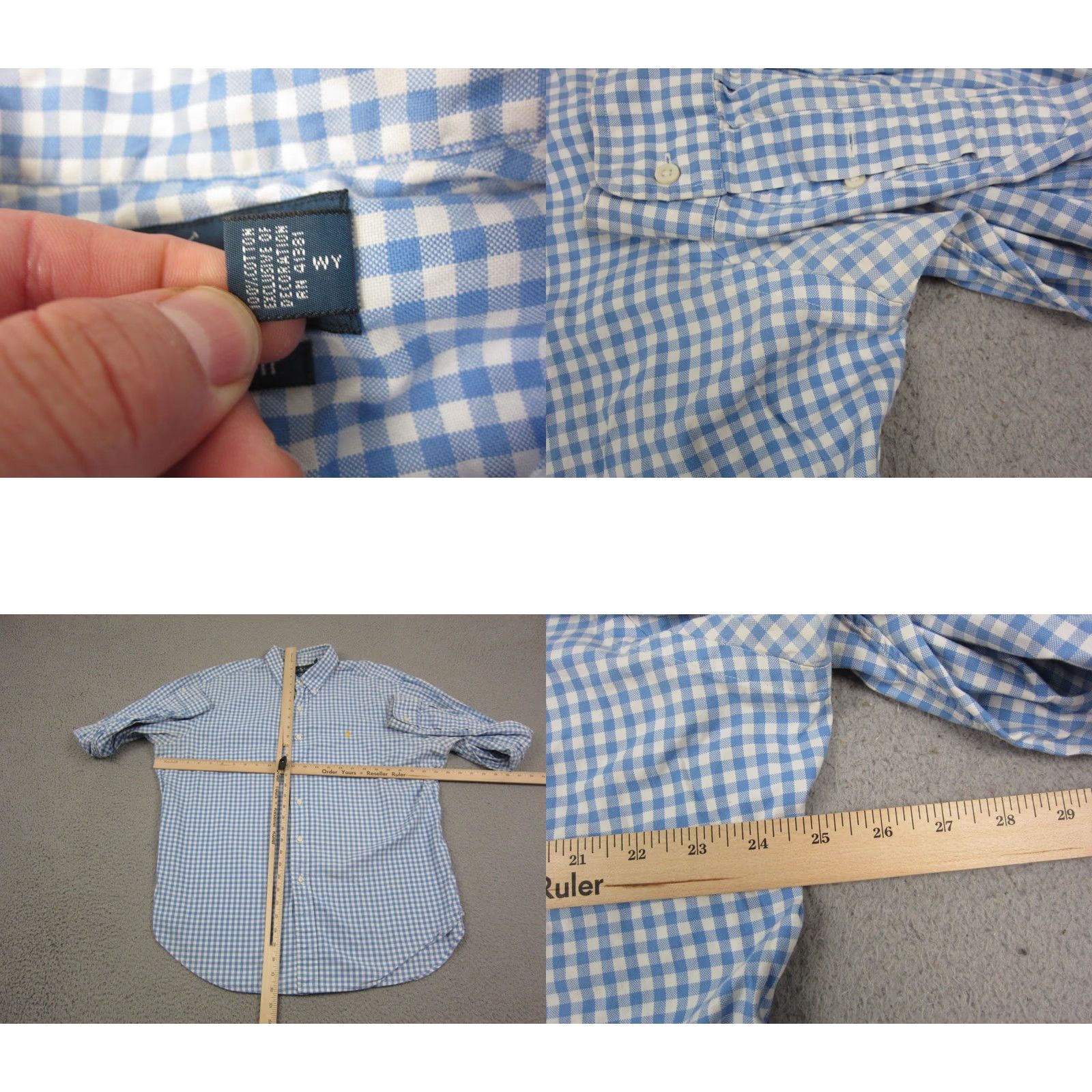 Ralph Lauren Ralph Lauren Shirt Mens XL Blue Yellow Pony Gingham Check Classic Button-Up Collared Long Sleeve Slim Fit Nature: Preppy Dad Style Size US XL / EU 56 / 4 - 8 Thumbnail