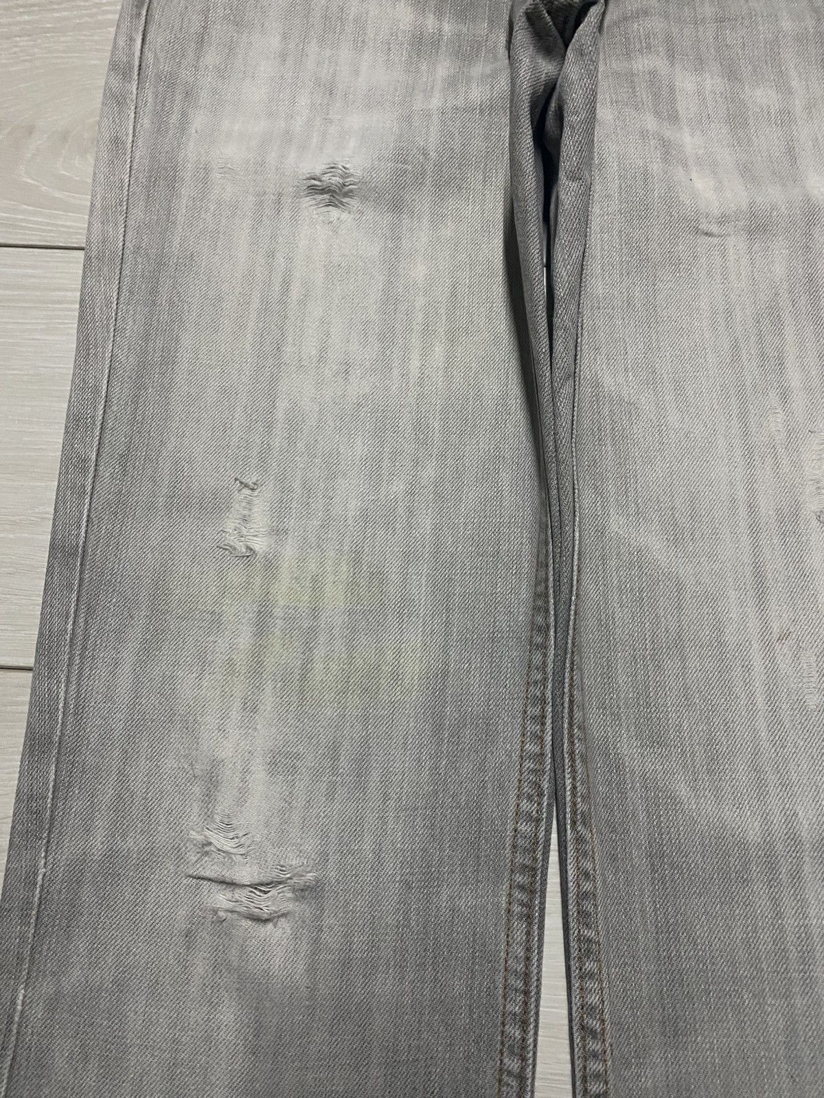 Gap Vintage Gap Denim Grey Distressed Slim Fit Jeans Size US 30 / EU 46 - 7 Thumbnail