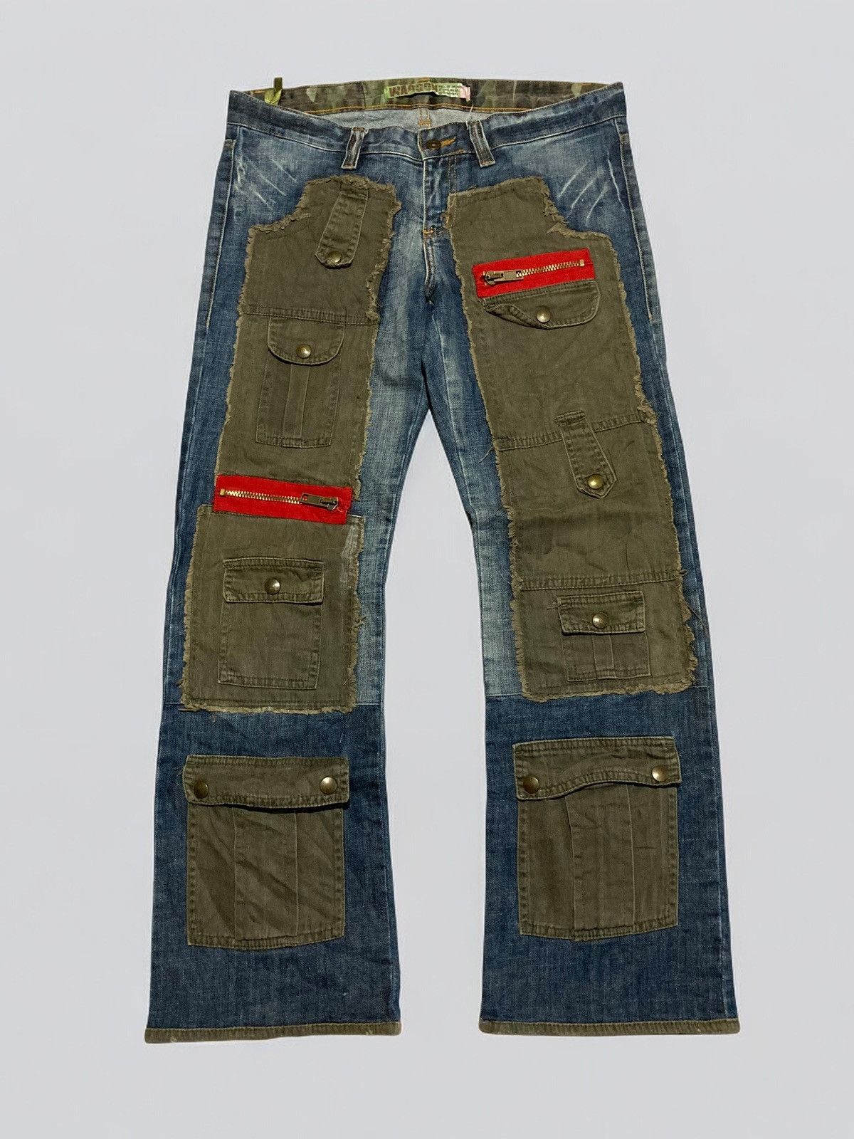 Hysteric Glamour × Japanese Brand WAGON Double Knee Multi Pocket Jeans Made In Turkey Size US 34 / EU 50 - 1 Thumbnail