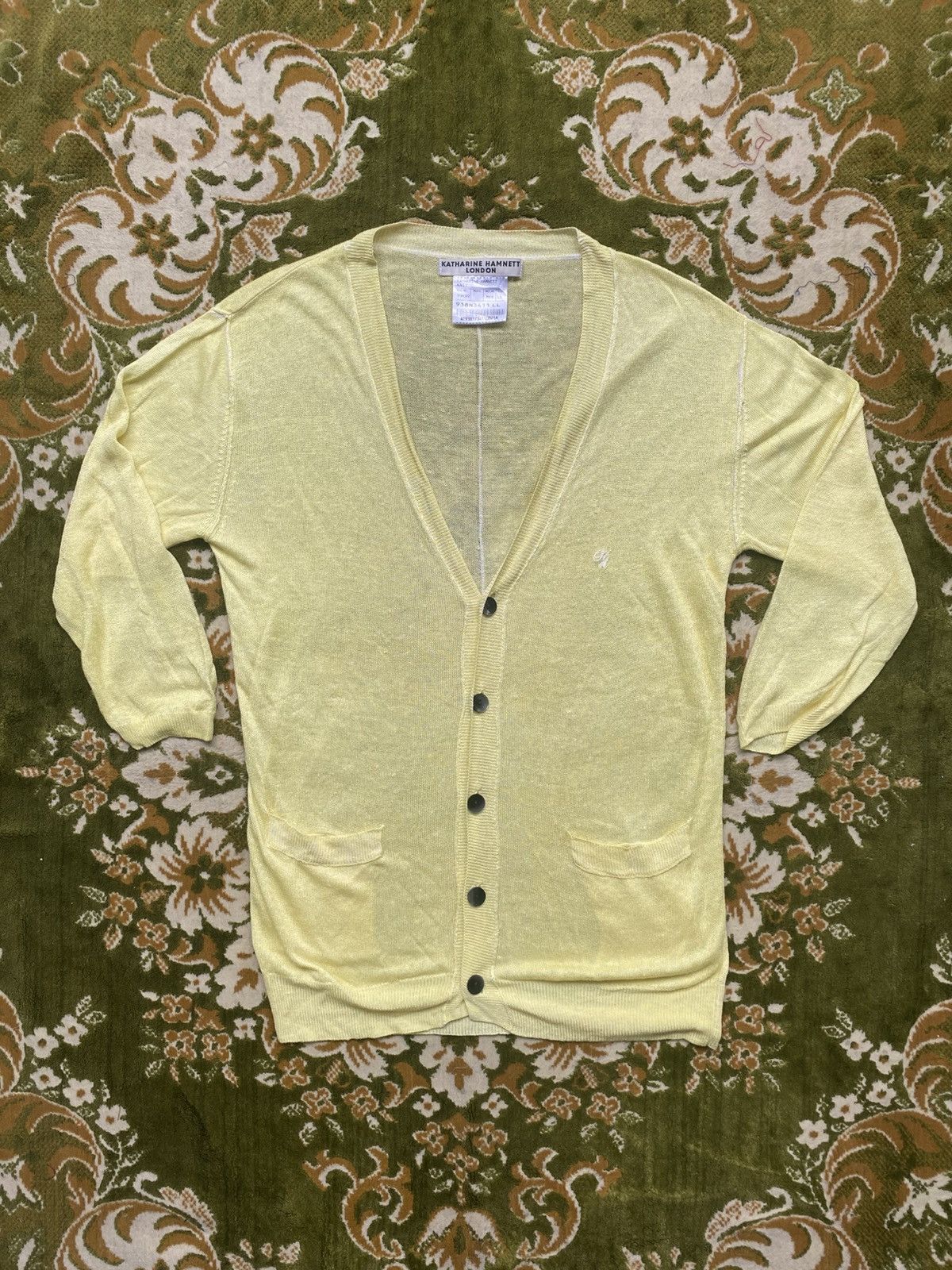 Katharine Hamnett London 1990s – Katharine Hamnett Double Pocket Knitted Cardigan Size M / US 6-8 / IT 42-44 - 1 Thumbnail