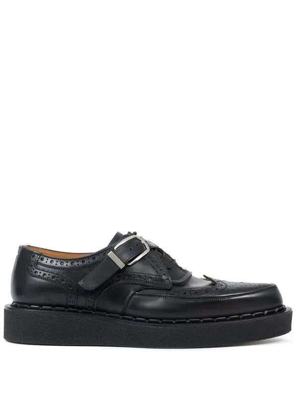 Maison Margiela o1w1db10825 Monster Leather Monk Shoes in Black Size US 10 / EU 43 - 1 Thumbnail