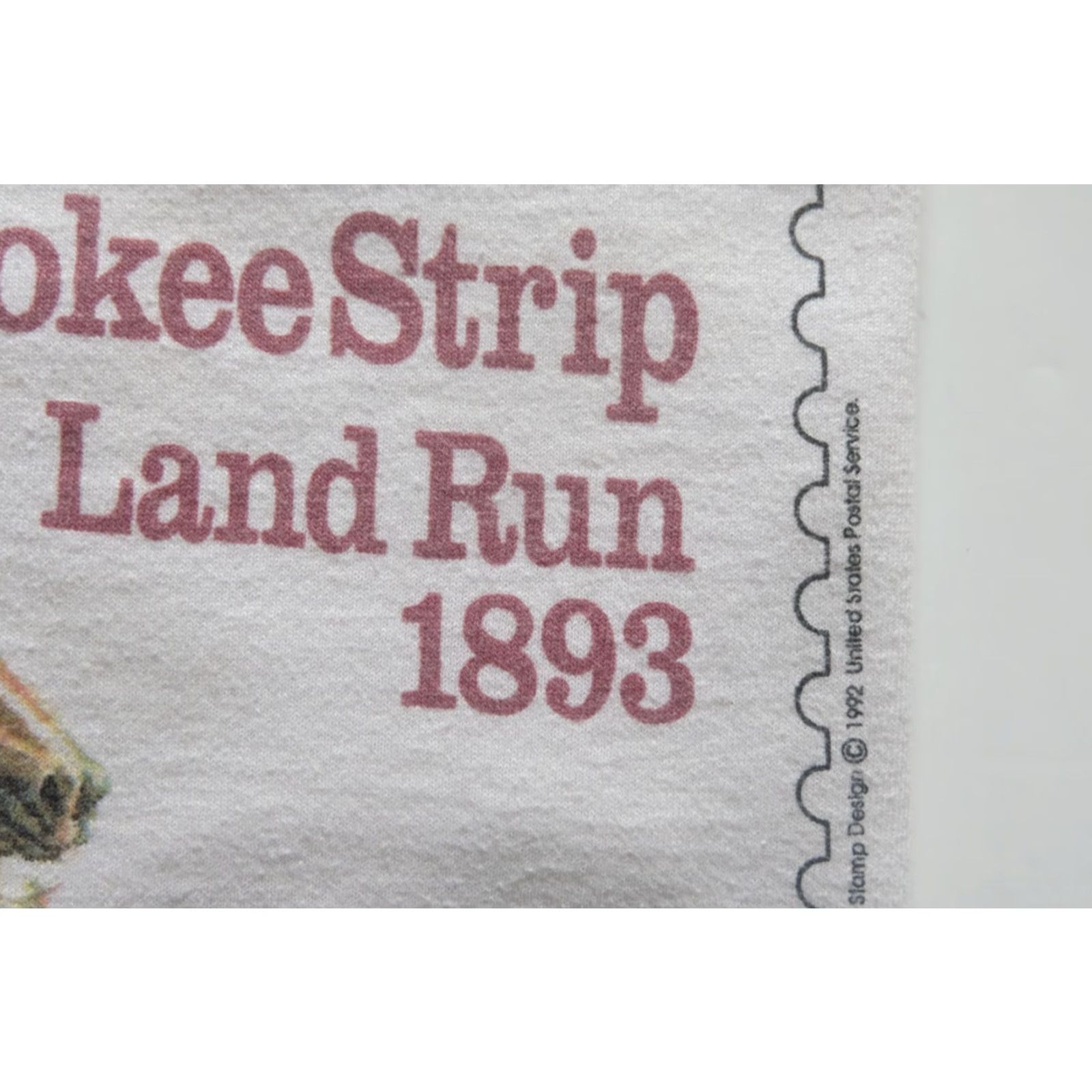 Fruit Of The Loom VINTAGE Fruit of the Loom STAMP Cowboy Horse USA Made WHITE GRAPHIC T SHIRT 1992 SZ XL Mens Size US XL / EU 56 / 4 - 5 Thumbnail