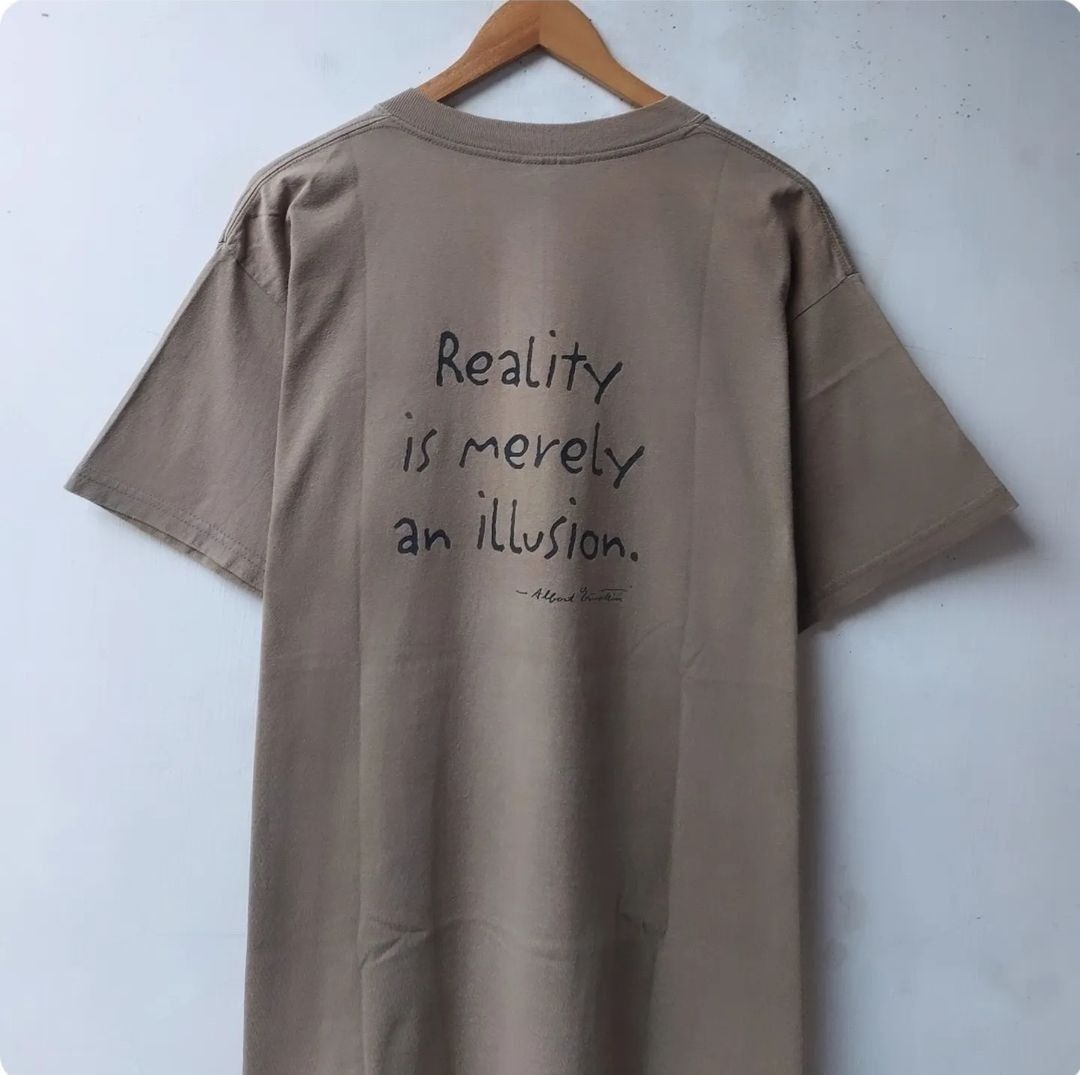 Vintage Vtg 90s Albert Einstein 'reality is merely an illusion' Size US L / EU 52-54 / 3 - 4 Thumbnail