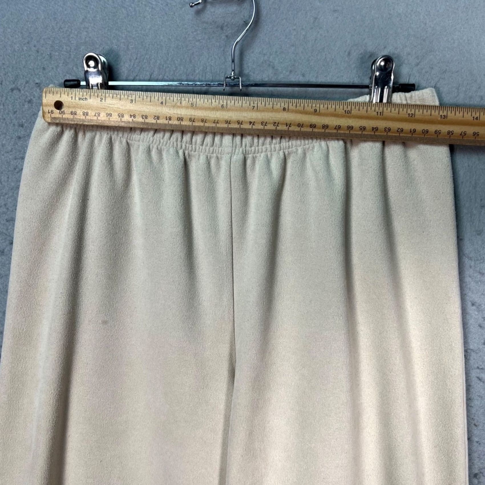 Oak + Fort Oak + Fort Womens Small Beige Elastic Waist Wide Leg Pants Size 28" / US 6 / IT 42 - 6 Thumbnail