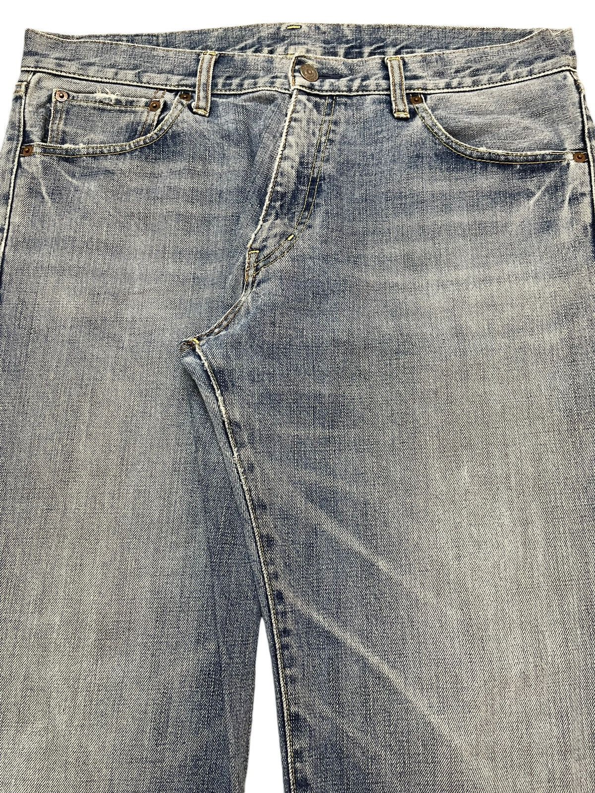 Uniqlo Vintage Y2K Japanese Uniqlo Blue Faded Wash Wide Leg Baggy Size US 36 / EU 52 - 4 Thumbnail