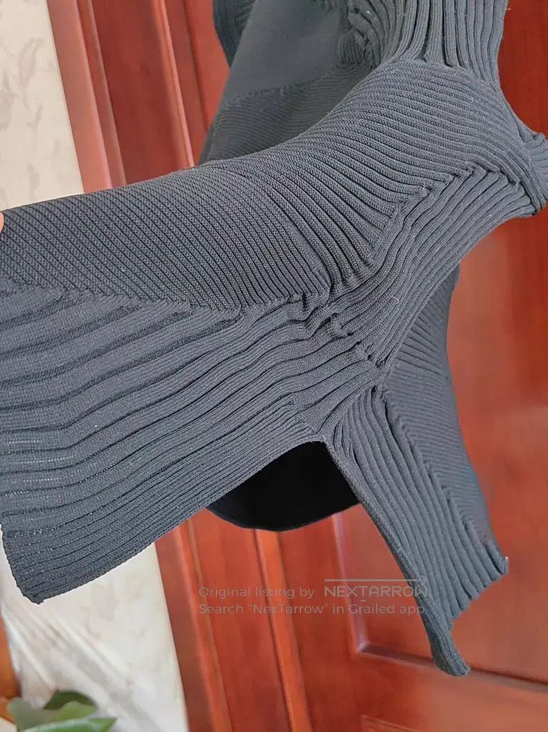 Issey Miyake Issey Miyake Knitted Bud Midi Skirt, Black Size 25" / US 0 / IT 36 - 6 Thumbnail