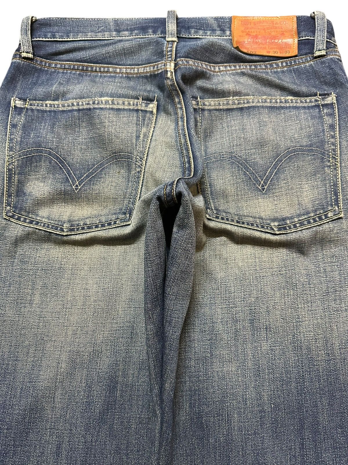 Levi's Vintage Levis 502 Mud Faded Wash Distress Style Loose Jeans Size US 31 - 5 Thumbnail