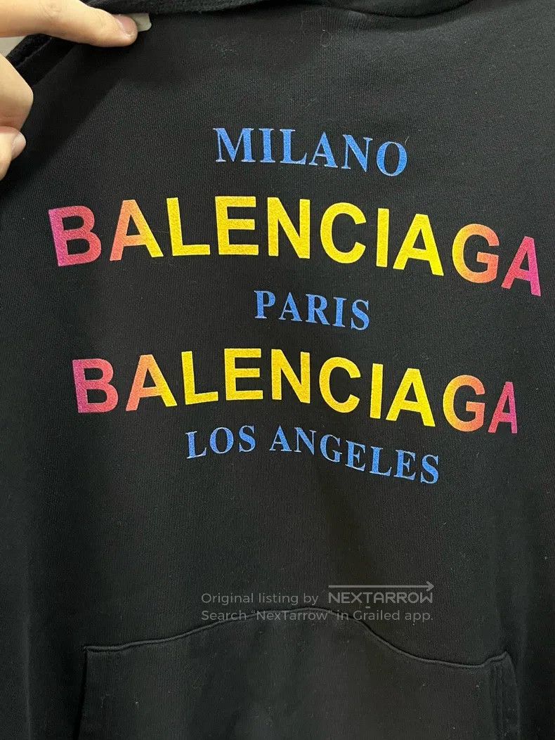 Balenciaga Balenciaga Logo slogan hooded sweatshirt Size US XS / EU 42 / 0 - 4 Thumbnail