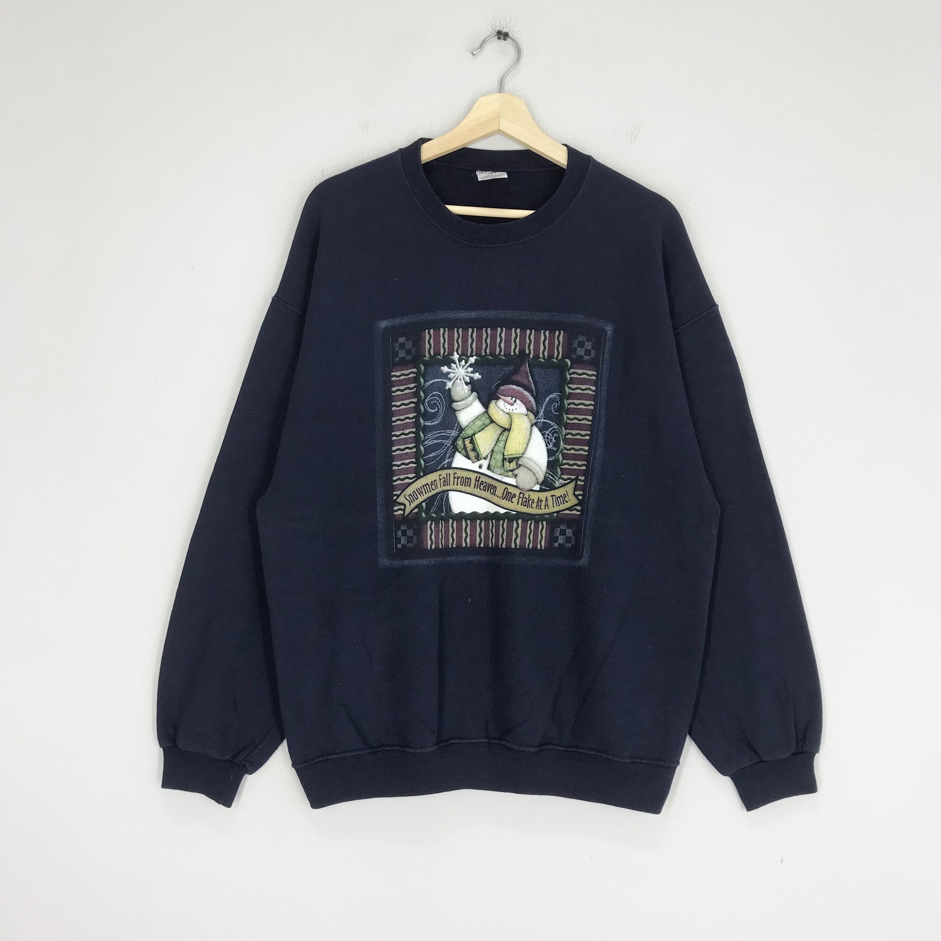 Jerzees Vintage Snowman Fall From Heaven - 80 Size US M / EU 48-50 / 2 - 1 Thumbnail