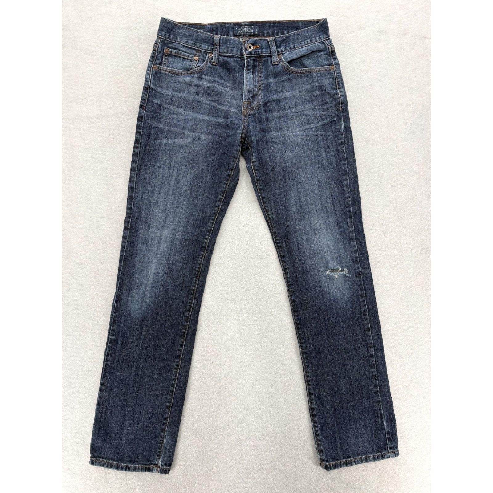 Lucky Brand Lucky Brand 221 Original Straight Jeans Mens 30x32 Medium Blue Stretch Denim Size US 30 / EU 46 - 2 Thumbnail