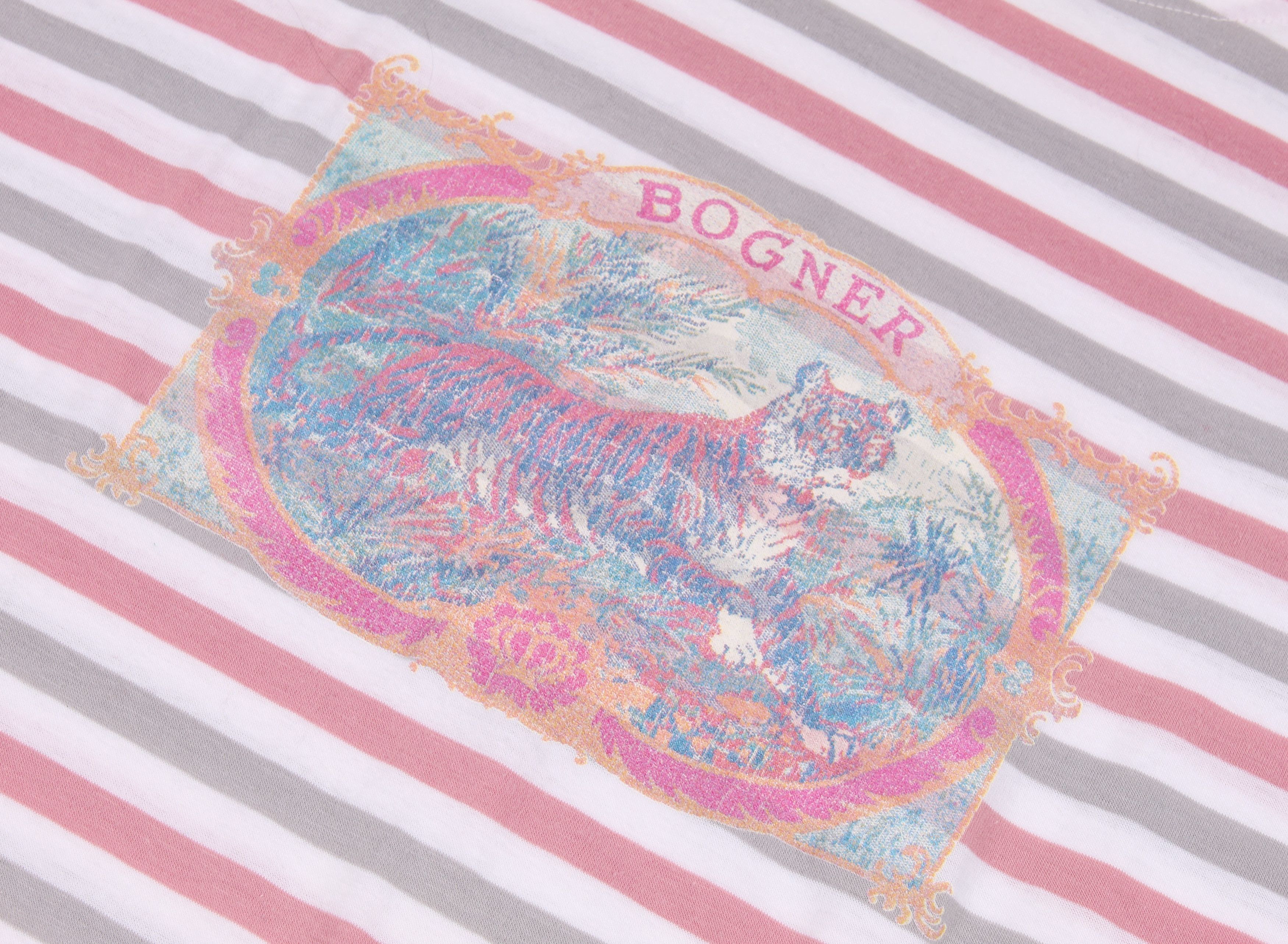 Bogner Vintage Bogner Tiger Striped T-shirt Size US M / EU 48-50 / 2 - 3 Thumbnail