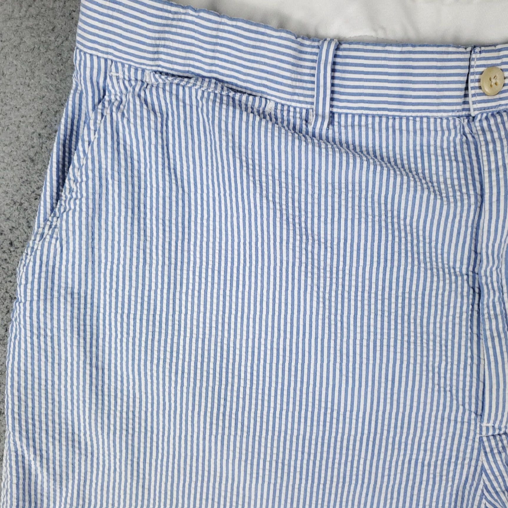 Ralph Lauren Ralph Lauren Shorts Mens Size 36 Blue Stripe Chino Flat Front Cotton Zip Size US 36 / EU 52 - 2 Thumbnail