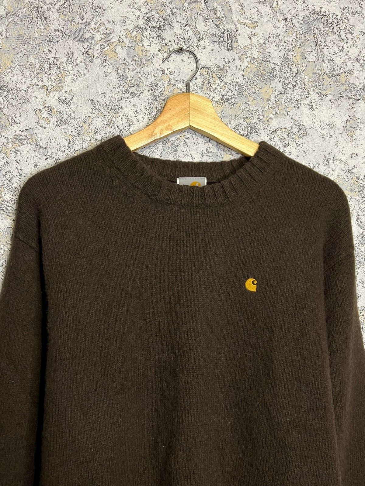 Carhartt × Vintage Vintage Carhartt Sweater Small Logo 90s Rare Wool Knit Size US XL / EU 56 / 4 - 2 Thumbnail