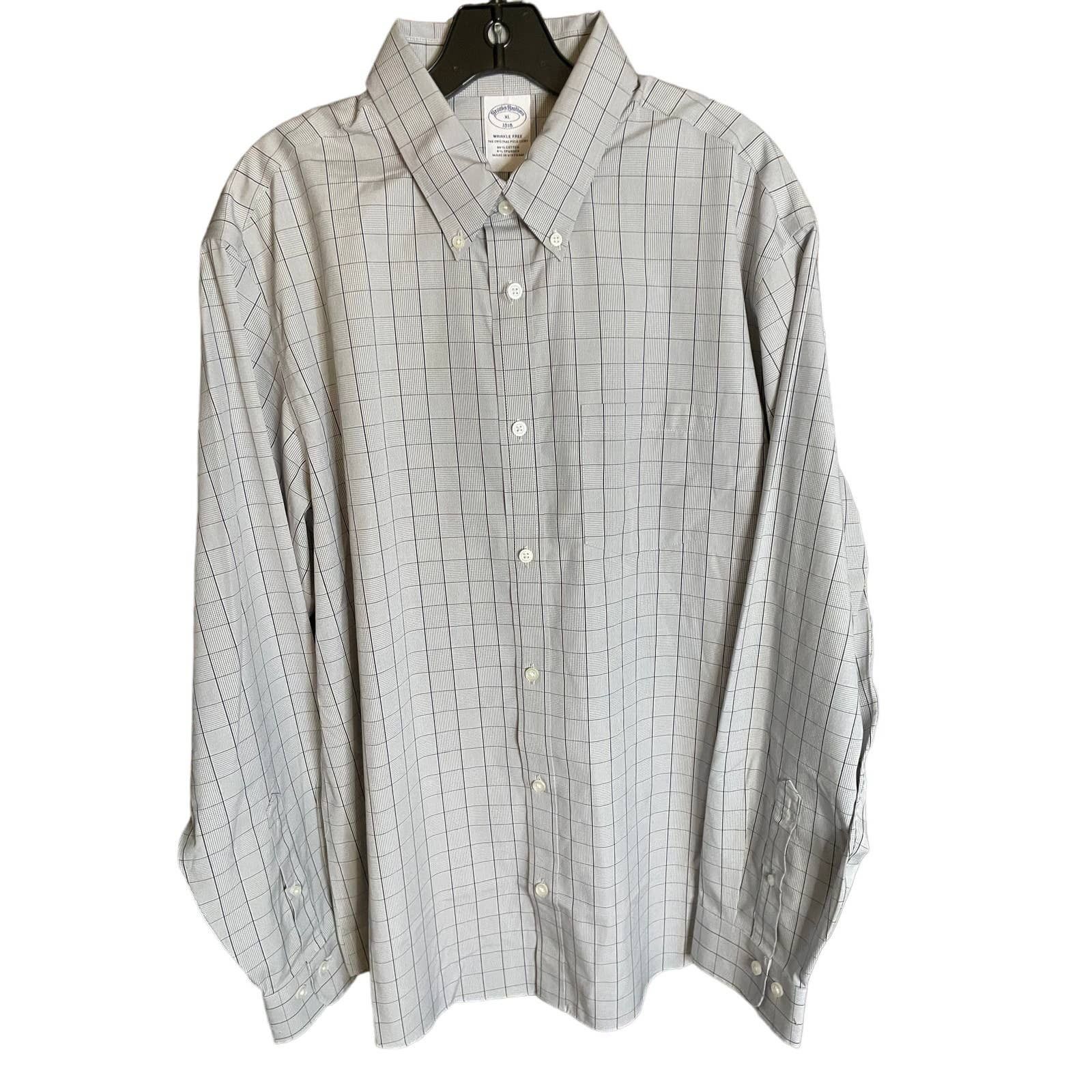 NWOT Brooks Brothers Mens Shirt Collar Neck Size XL Gray