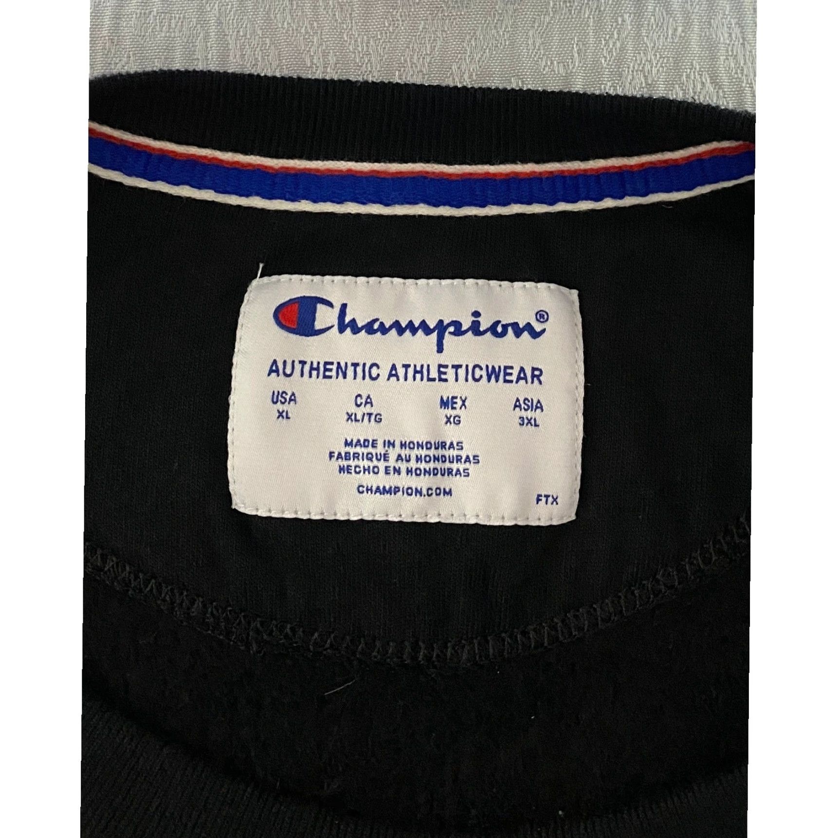 Champion Champion Sweatshirt Mens XL Black Crew Neck Logo Graphic Print Athleticwear Size US XL / EU 56 / 4 - 4 Thumbnail