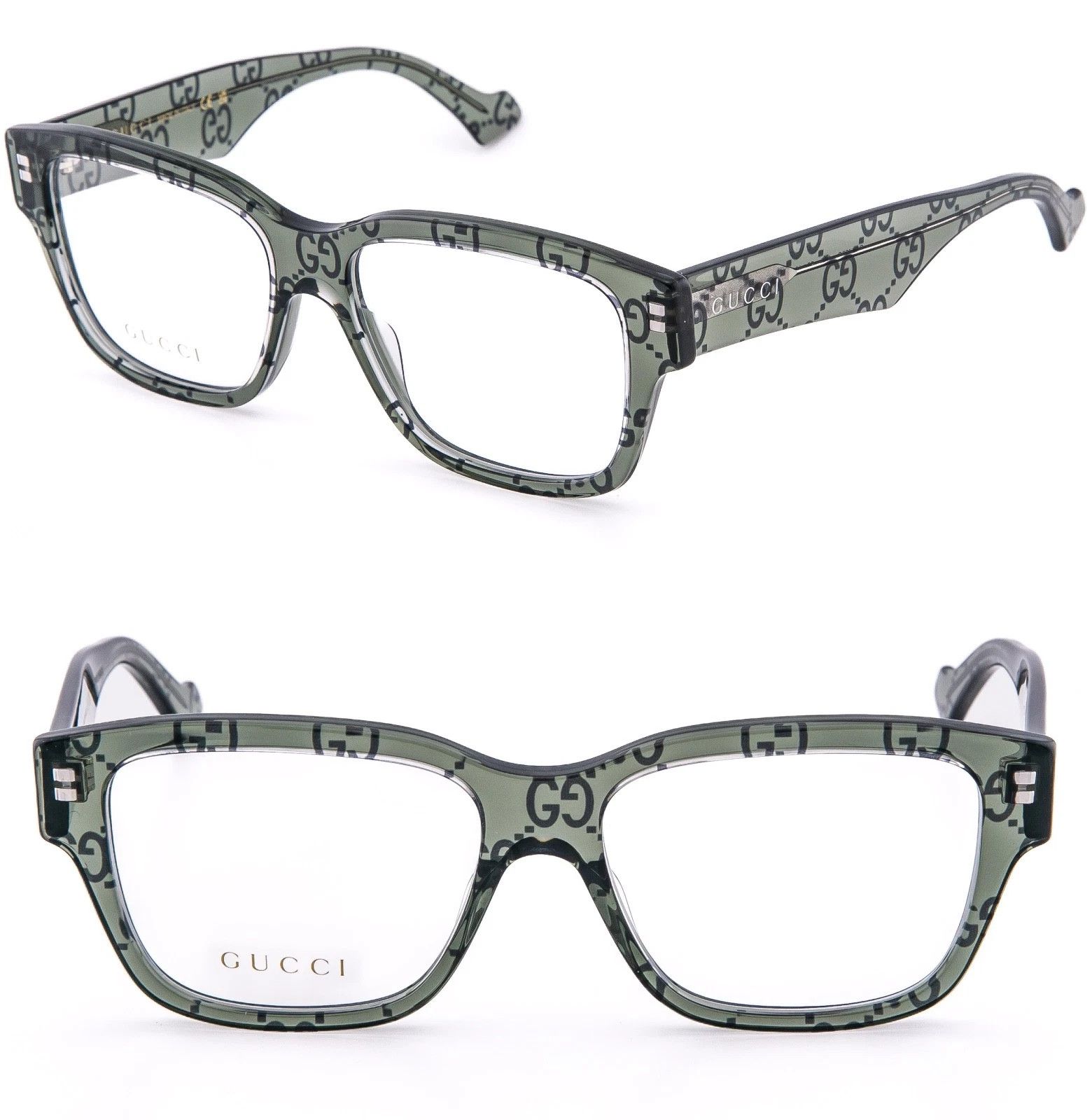 Gucci GUCCI GG1428O 1428 Monogram Print Unisex Eyeglasses 011 Size ONE SIZE - 1 Thumbnail
