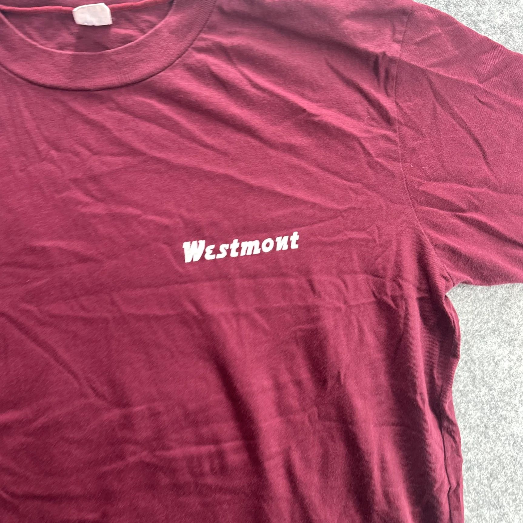 Vintage VINTAGE Artex T-Shirt Men Extra Large Casual College 90s Cotton Short Sleeve Crew Neck Maroon Size US XL / EU 56 / 4 - 6 Thumbnail