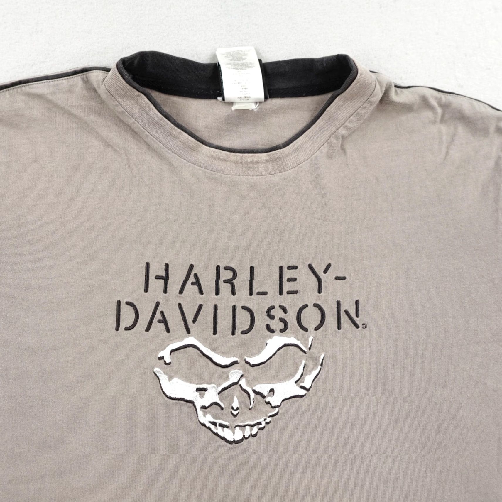 Harley Davidson VINTAGE Harley-Davidson Shirt Large Gray Skull Biker Motorcycle Graphic Mens Size US L / EU 52-54 / 3 - 2 Thumbnail