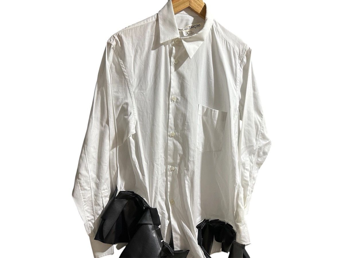 Comme des Garcons 🔥Aw24 Comme Des Garcons Asymmetric Faux Leather Frill Shirt Size US S / EU 44-46 / 1 - 2 Thumbnail