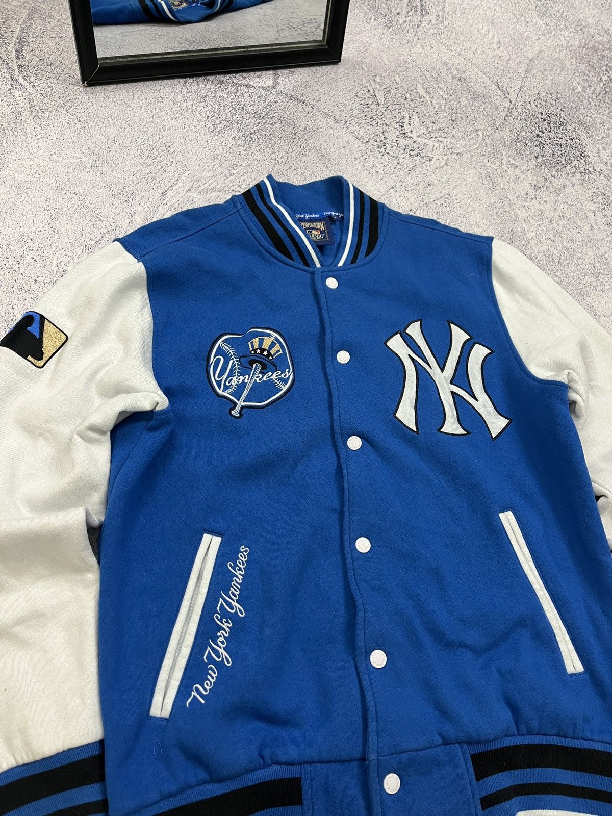 MLB × Majestic × New York Yankees Majestic New York Yankes Bomber Jacket Varsity MLB Rare Hype Size US L / EU 52-54 / 3 - 7 Thumbnail