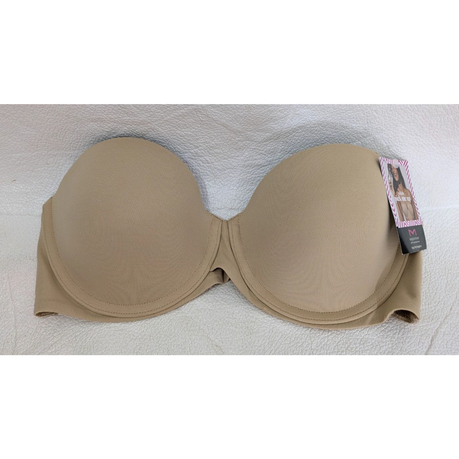 Target Basics Maidenform 5 Way Strapless Bra Beige 36C Detachable Straps Size ONE SIZE - 2 Thumbnail