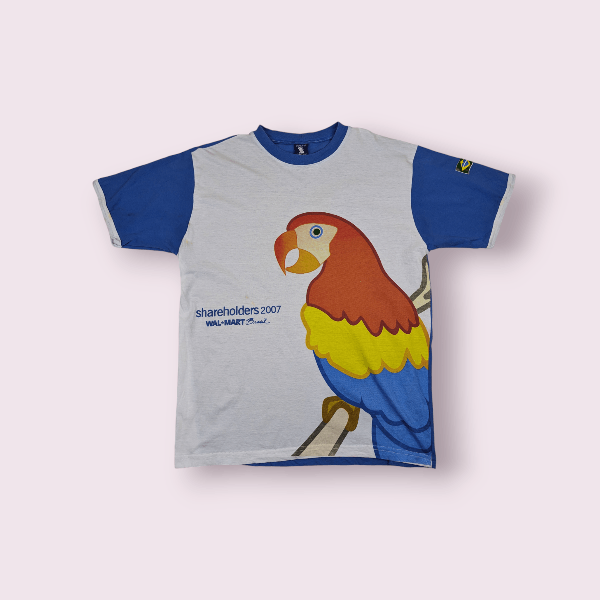 Vintage × Walmart WAL-MART 2007 Shareholder Brasil T Shirt Size US L / EU 52-54 / 3 - 1 Thumbnail