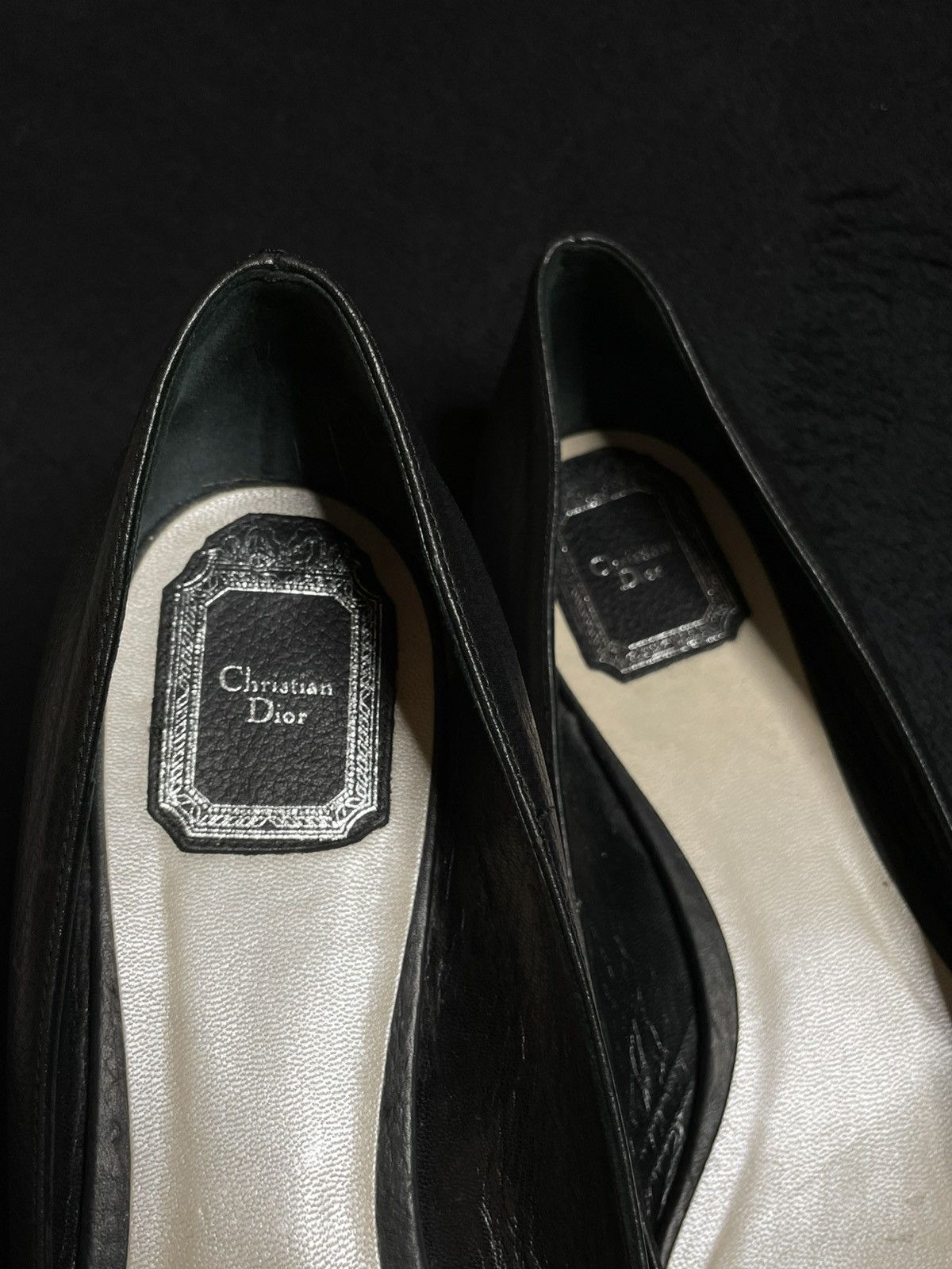 Dior Vintage Archive Leather Flats „Christian Dior“ Woman‘s 40,5 Size US 10.5 / IT 40.5 - 5 Thumbnail