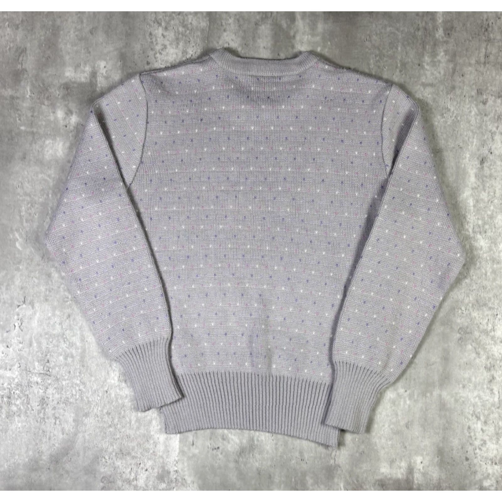 Vintage VINTAGE Ossi Sweater Knit Acrylic Purple Floral Pattern Womens S Size Small Pullover Crew Neck Raglan Embroidered Knit Lightweight Ski Theme Size S / US 4 / IT 40 - 2 Thumbnail