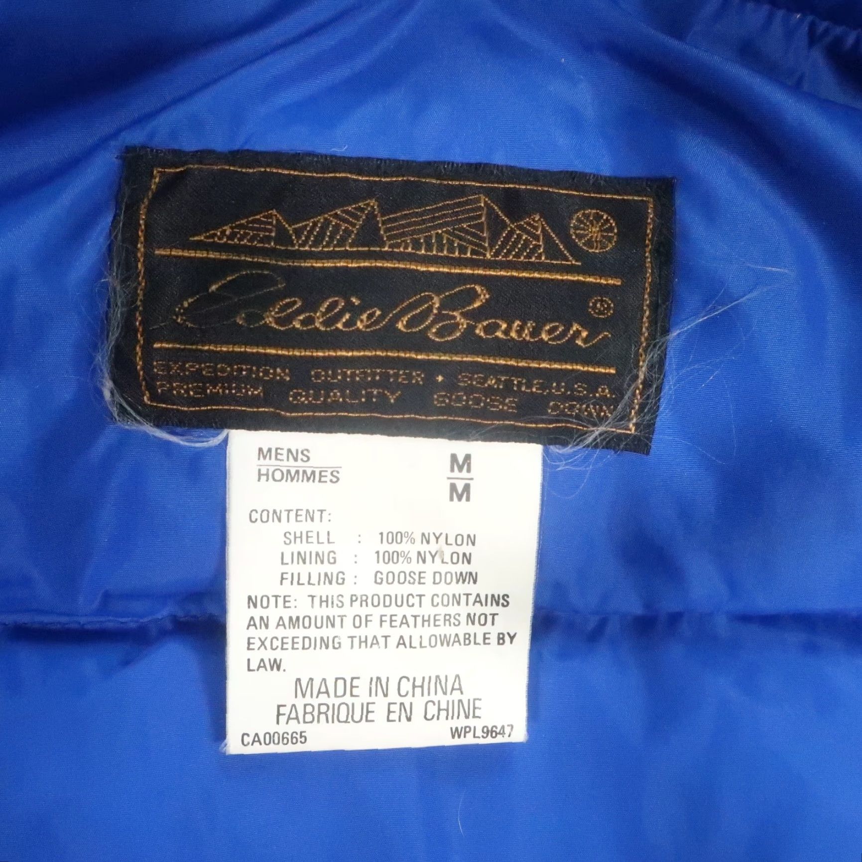 Eddie Bauer VINTAGE Eddie Bauer Down Puffer Vest Mens M Blue Pockets Full Zip Goose Fill Size US M / EU 48-50 / 2 - 3 Thumbnail