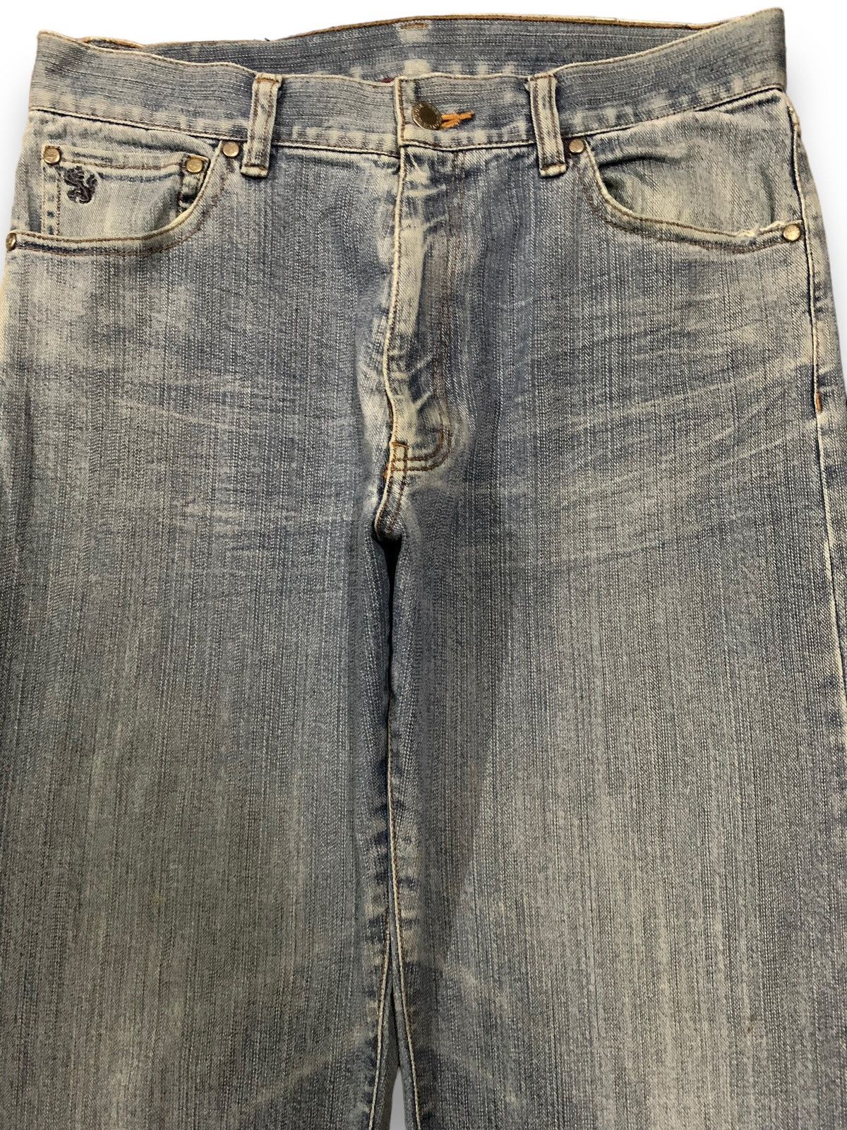 Vintage Vintage Japanese The Scotch House Blue Washed Loose Jeans Size US 31 - 3 Thumbnail