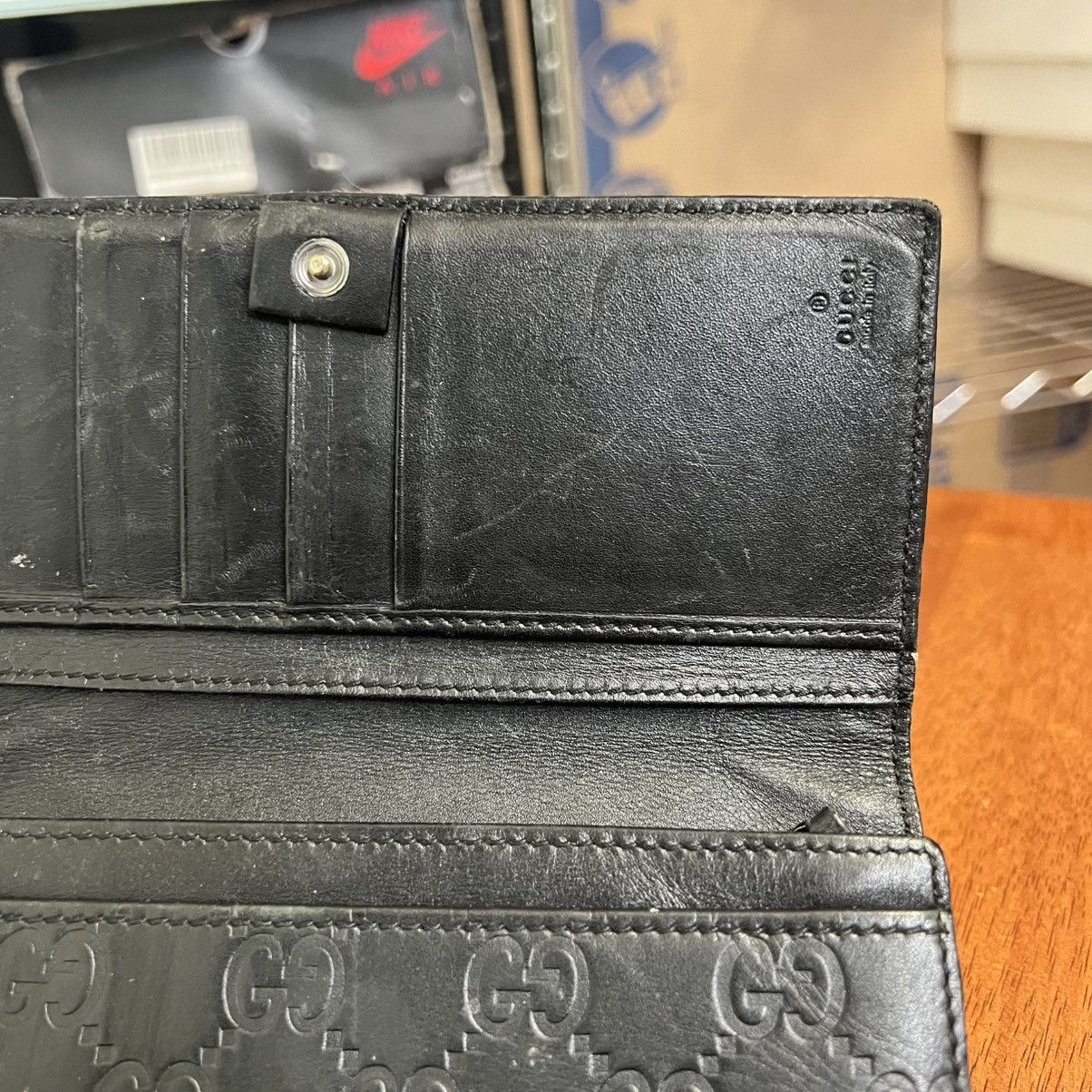 Gucci Gucci Guccissima Long Wallet Black Size ONE SIZE - 15 Thumbnail