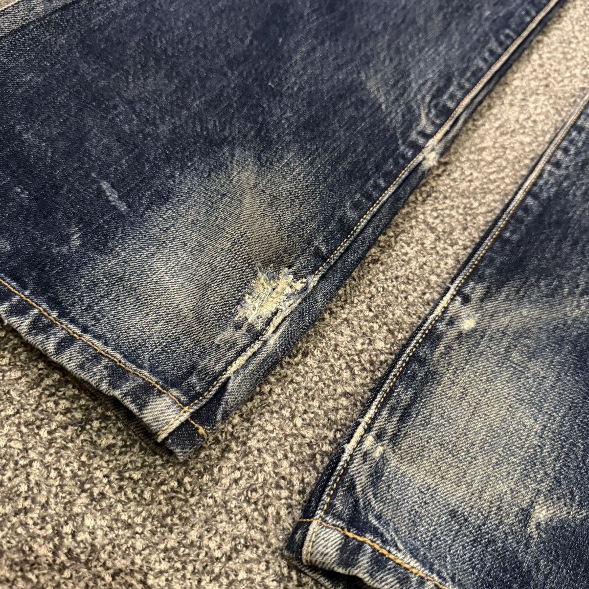 Levi's Made & Crafted 🔥🔥 Vintage Y2K Levis 501 Mud Distressed Rusty Denim Size US 34 / EU 50 - 6 Thumbnail