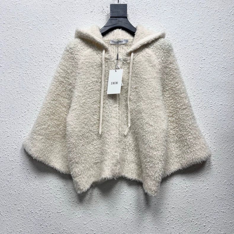 Dior Dior FW22 solid color logo printed hooded teddy sweater Size XS / US 0-2 / IT 36-38 - 1 Thumbnail