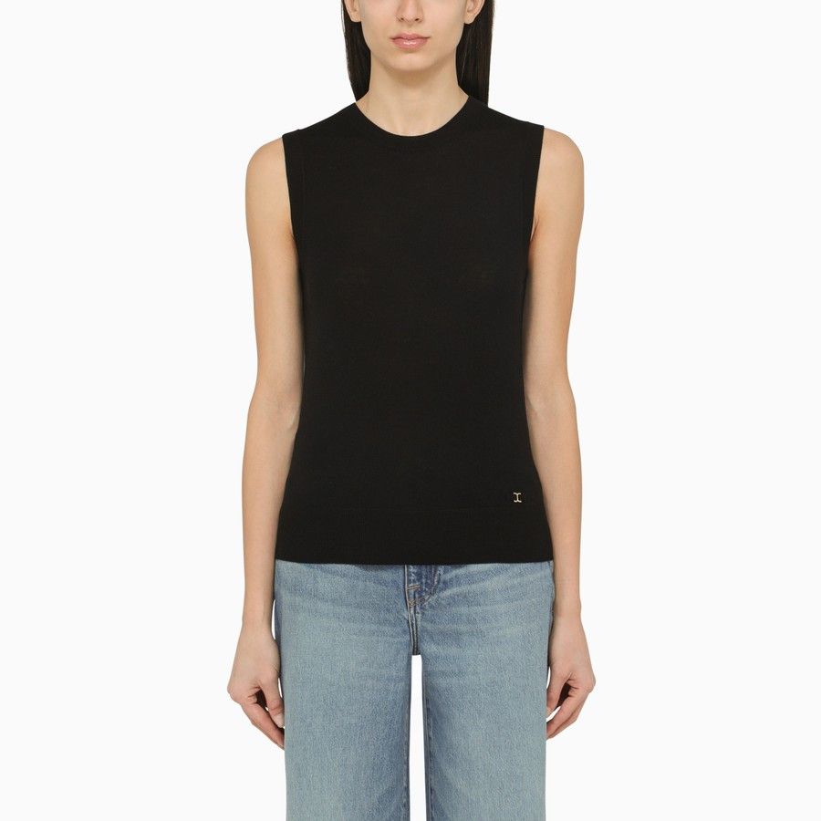 Chloe o1d2blof0824 Wool Tank Top in Black Size XS / US 0-2 / IT 36-38 - 1 Thumbnail