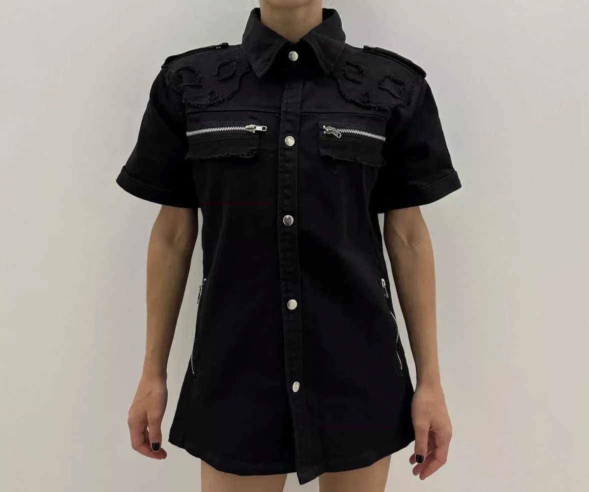 Other Vixxsin Gothic Goth Punk Shirt Black Rave Denim Eyes Size S / US 4 / IT 40 - 1 Thumbnail