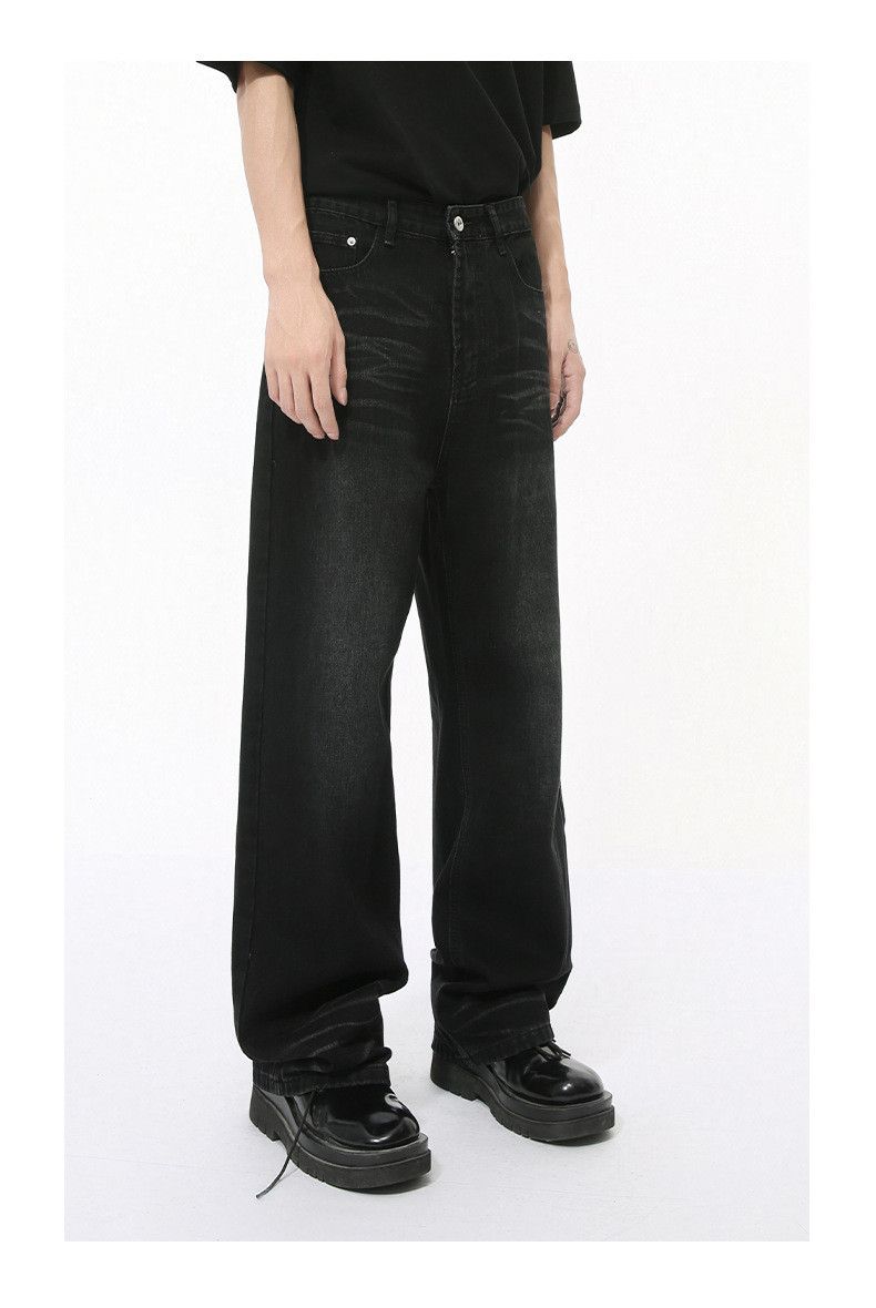 Japanese Brand × Jean Street retro scratched design distressed loose jeans Size US 32 / EU 48 - 3 Thumbnail