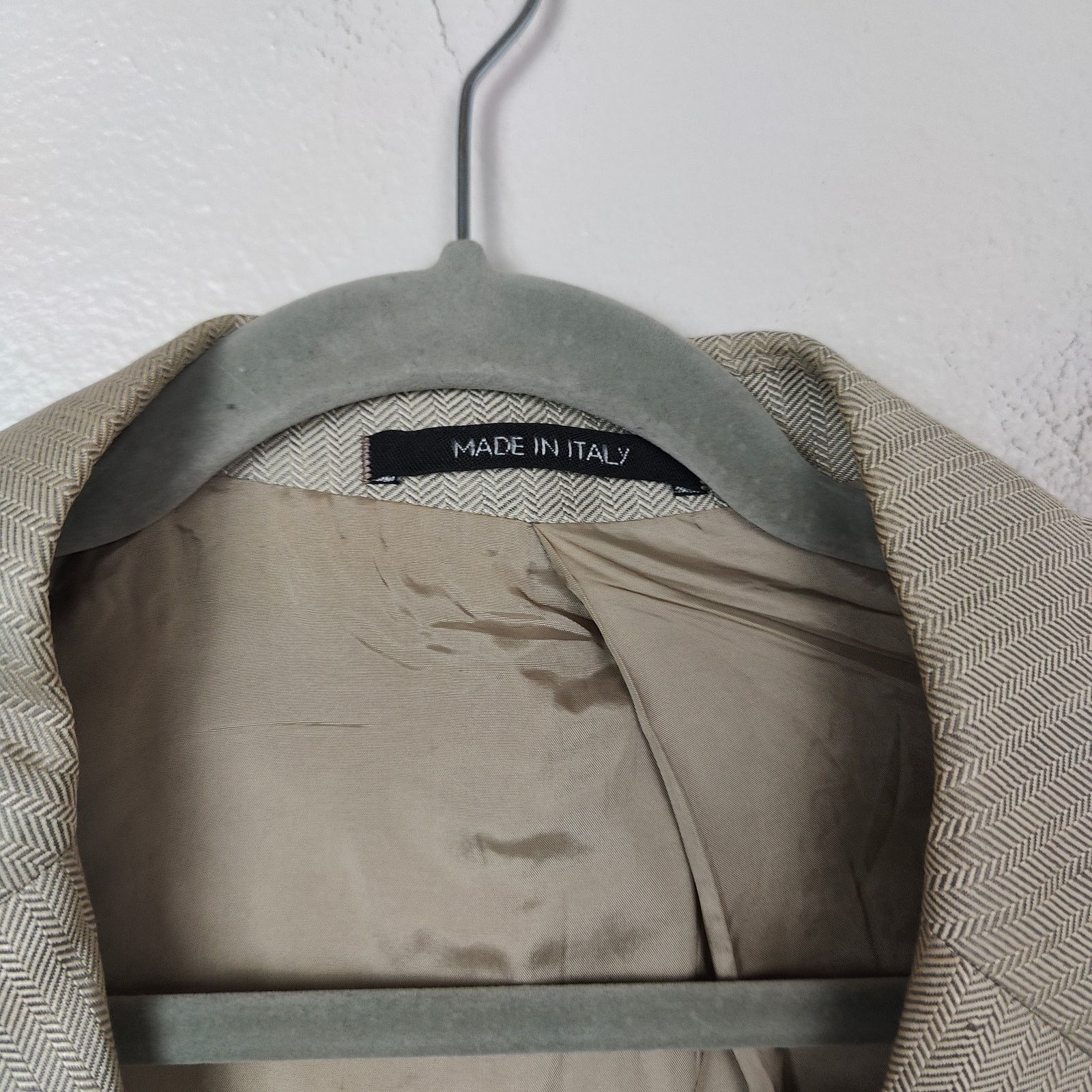 Armani Collezioni Armani Collezioni Silk Blend Blazer Mens 42R Gray Size 42R - 3 Thumbnail