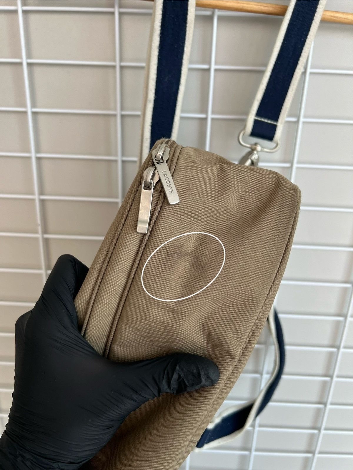 Lacoste Lacoste Horizontal Shoulder Camera Bag Vintage Messenger Size ONE SIZE - 13 Thumbnail