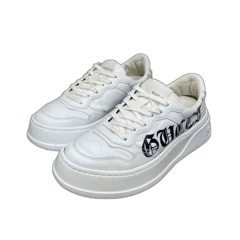 Gucci Gucci White Graphic Sneakers Size US 6 / IT 36 - 1 Thumbnail